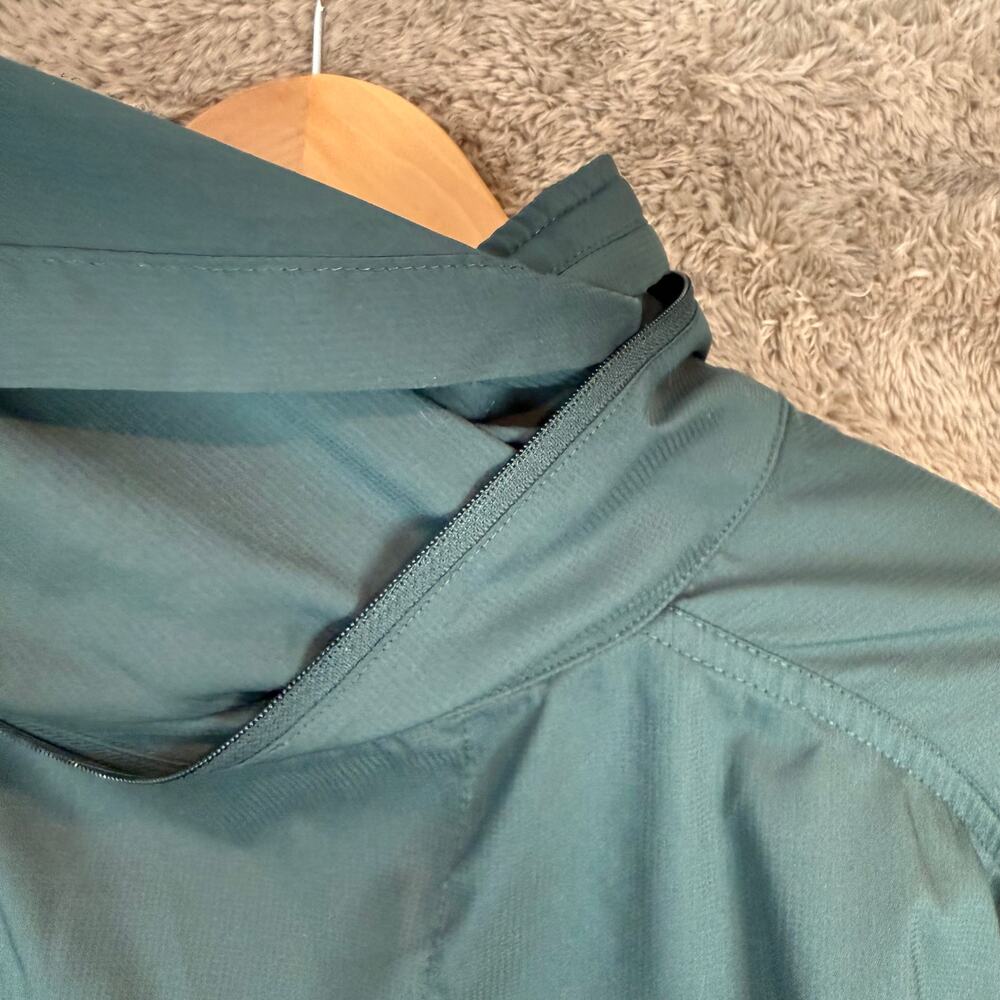 Girlfriend Collective Green Hummingbird 1/2 Zip Windbreaker Jacket Hoodie XL - Picture 6 of 15